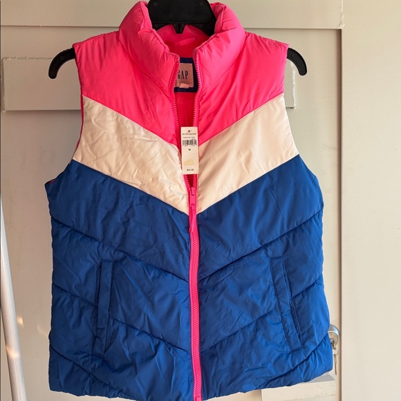 GAP Jackets & Blazers - New With Tags Y2K GAP Vibrant Pink and Blue Chevron Vest
